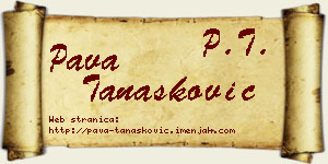 Pava Tanasković vizit kartica